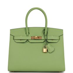 Hermes Birkin 30 Vert Criquet Epsom Gold Hardware