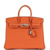 H Handbags Birkin 25 Orange Togo Palladium Hardware