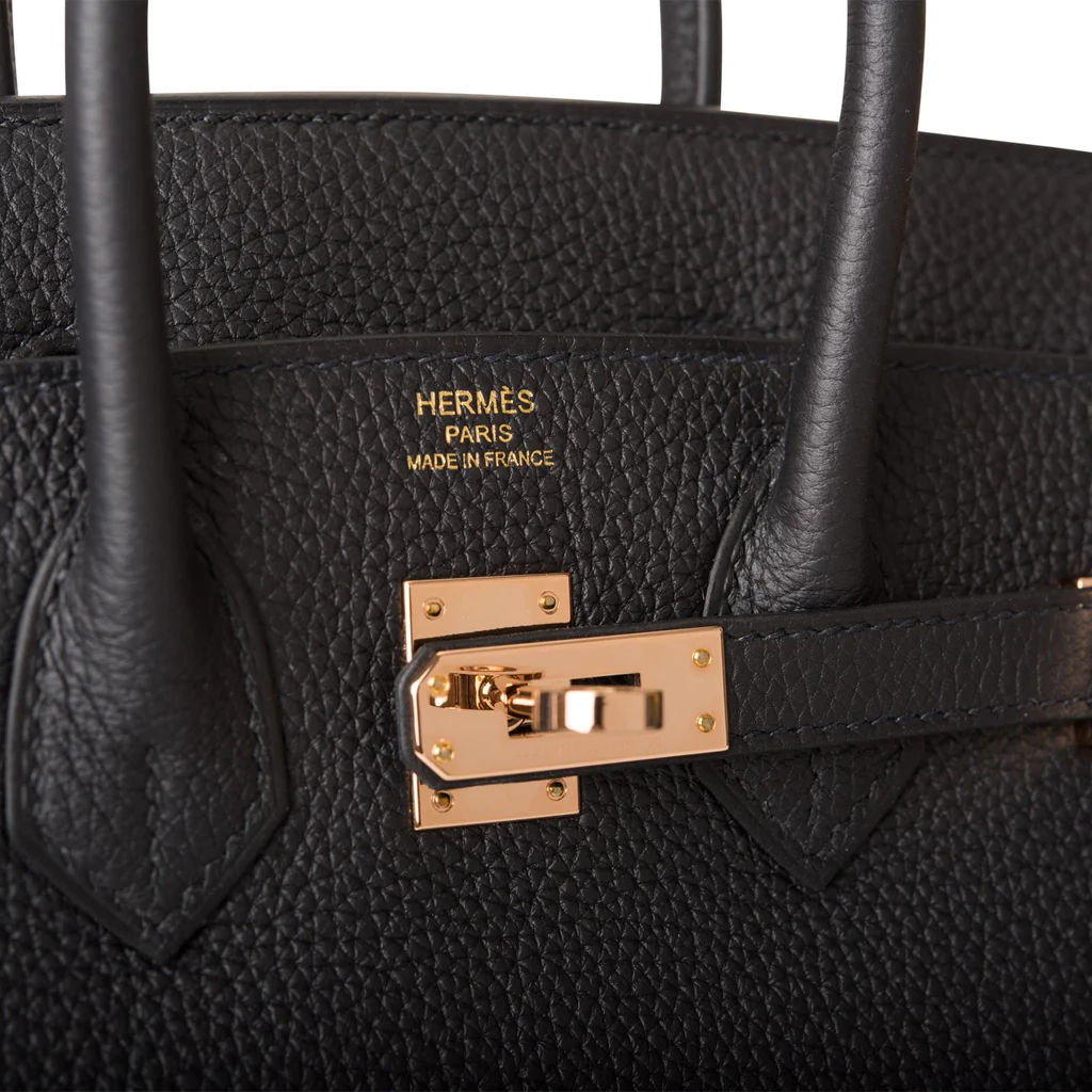 Hermes Birkin 25 Black Togo Gold Hardware - Image 5