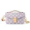 Louis Vuitton Pochette M?tis East West Coated Canvas Trianon Purple Gray 21Cm M12429