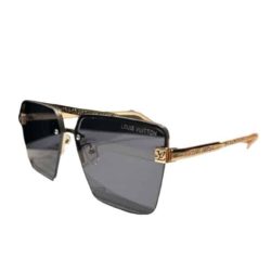 Louis Vuitton My Monogram Metal Square Sunglasses Gold And Black
