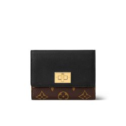 Louis Vuitton Victorine On My Side Wallet Monogram Black 12Cm M82640
