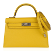 Hermès Kelly 25 Sellier Jaune Epsom Palladium Hardware