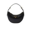 Prada Arqu Leather Shoulder Bag Black 23cm