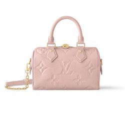Louis Vuitton Speedy Bandouli?re 20 Monogram Empreinte Pink Opale 20Cm M47136