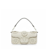 Valentino Garavani Loco Flower Applique Shoulder Bag White 26Cm