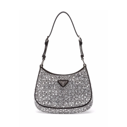 Prada Cleo Crystal-Embellished Shoulder Bag