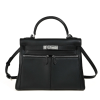 Hermes Kelly Black Padded Sellier 28 Palladium Hardware