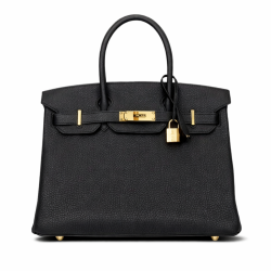 Hermes Birkin 30 Black Togo Gold Hardware