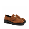 Prada Chocolate Suede Loafers