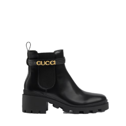 Gucci Women's Ankle Boot With Logo Black 730064 Aabk6 1000