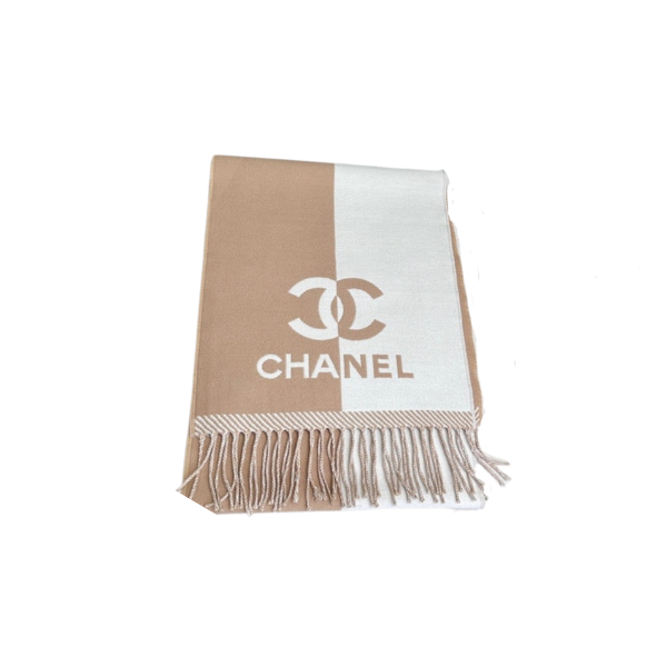 Chanel Bicolor wool And Cashmere Blend Scarf