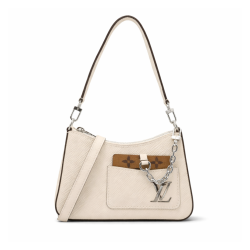 LV Marellini Epi Leather Shoulder Bag Quartz White