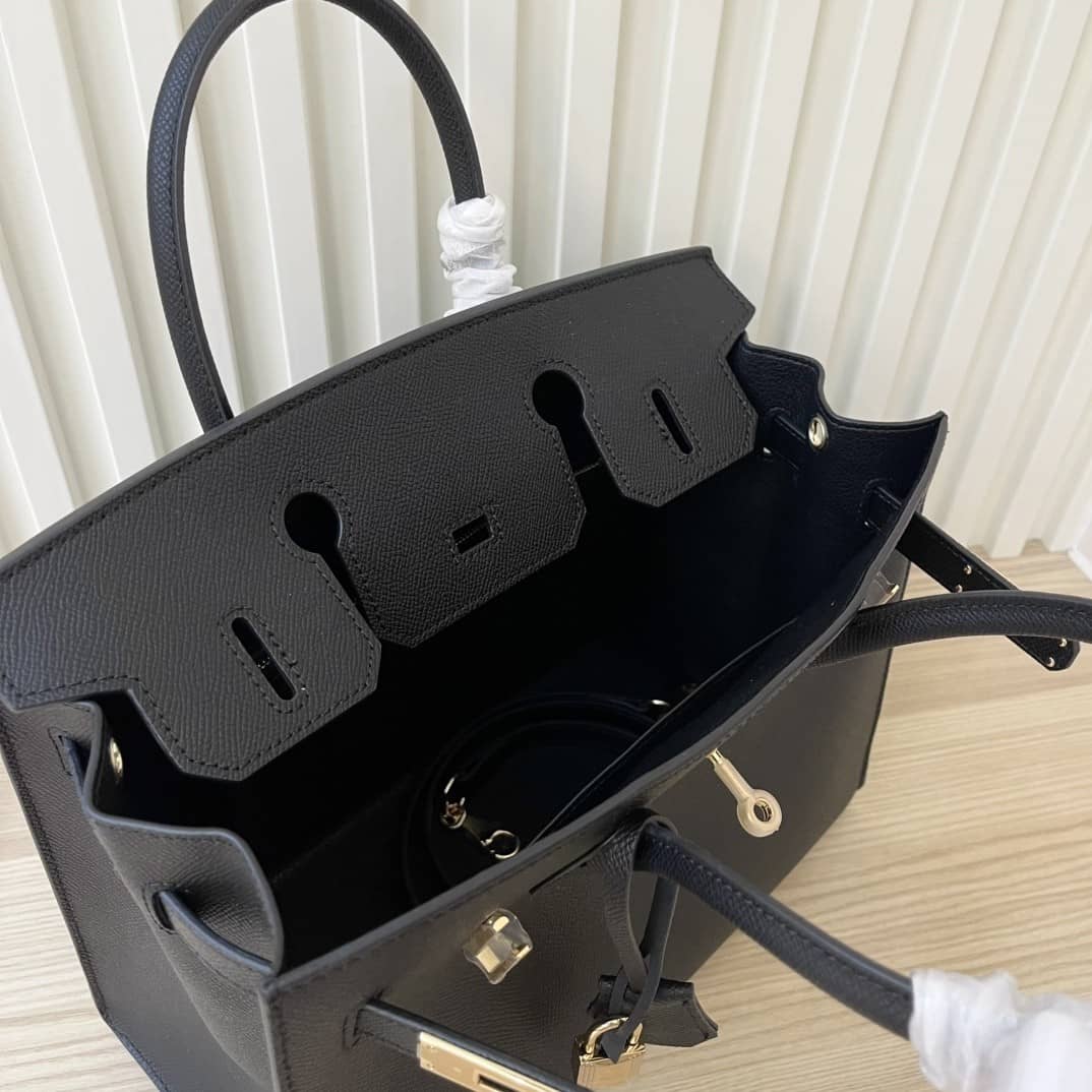 H Handbags Birkin 30 Bleu Nuit Togo Gold Hardware - Image 8