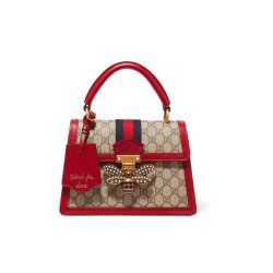 Gucci Queen Margaret Gg Small Top Handle Bag Red 25.5Cm