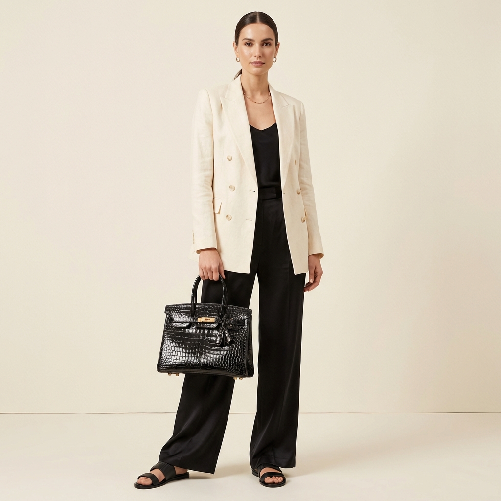 Hermes Mona Sandal Black - Image 5