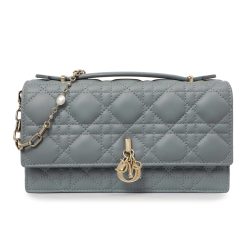 Lady Dior My Dior Top Handle Bag Blue