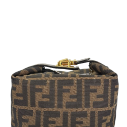 Fendi Brown Canvas Zucca Vanity Cosmetic Pouch