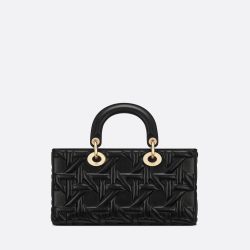 Medium Lady D-Joy Bag Black 22Cm