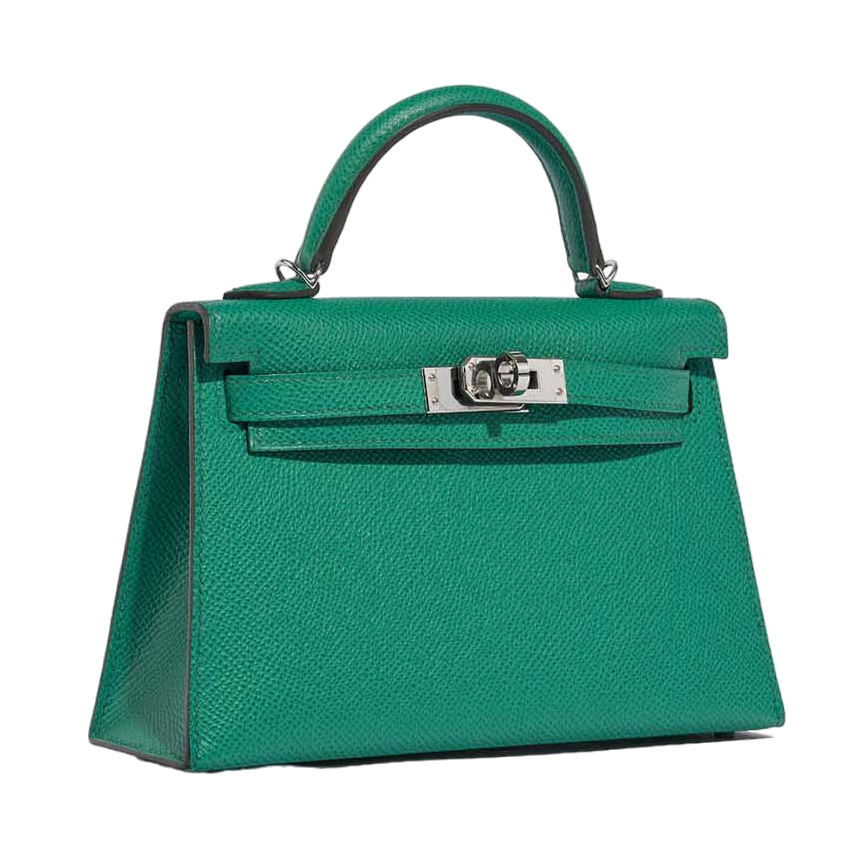 Hermes Kelly Pochette Vert Vertigo Gold Hardware