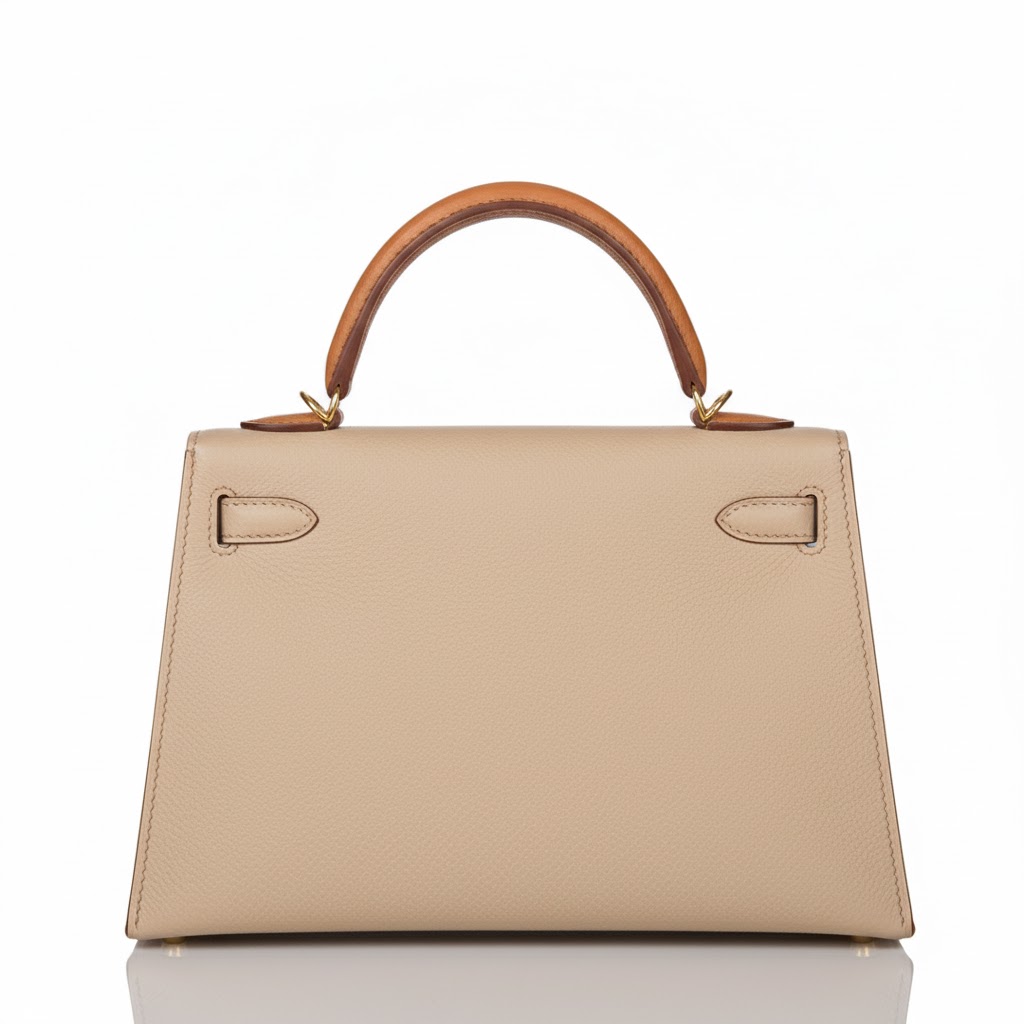 Hermès Kelly Sellier 25 Trench and Gold Epsom Gold Hardware - Image 2